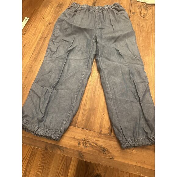 Tommy Bahama Women’s Joggers Linen Blend Size Medium Poncho Pants Chambray Relax - Picture 1 of 16